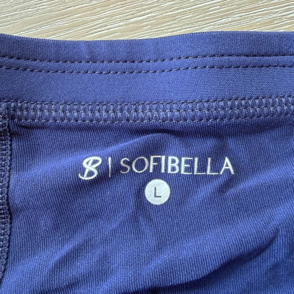 Sofibella Women's UV Protection Blue Tennis Pickleball Skirt Skort Large